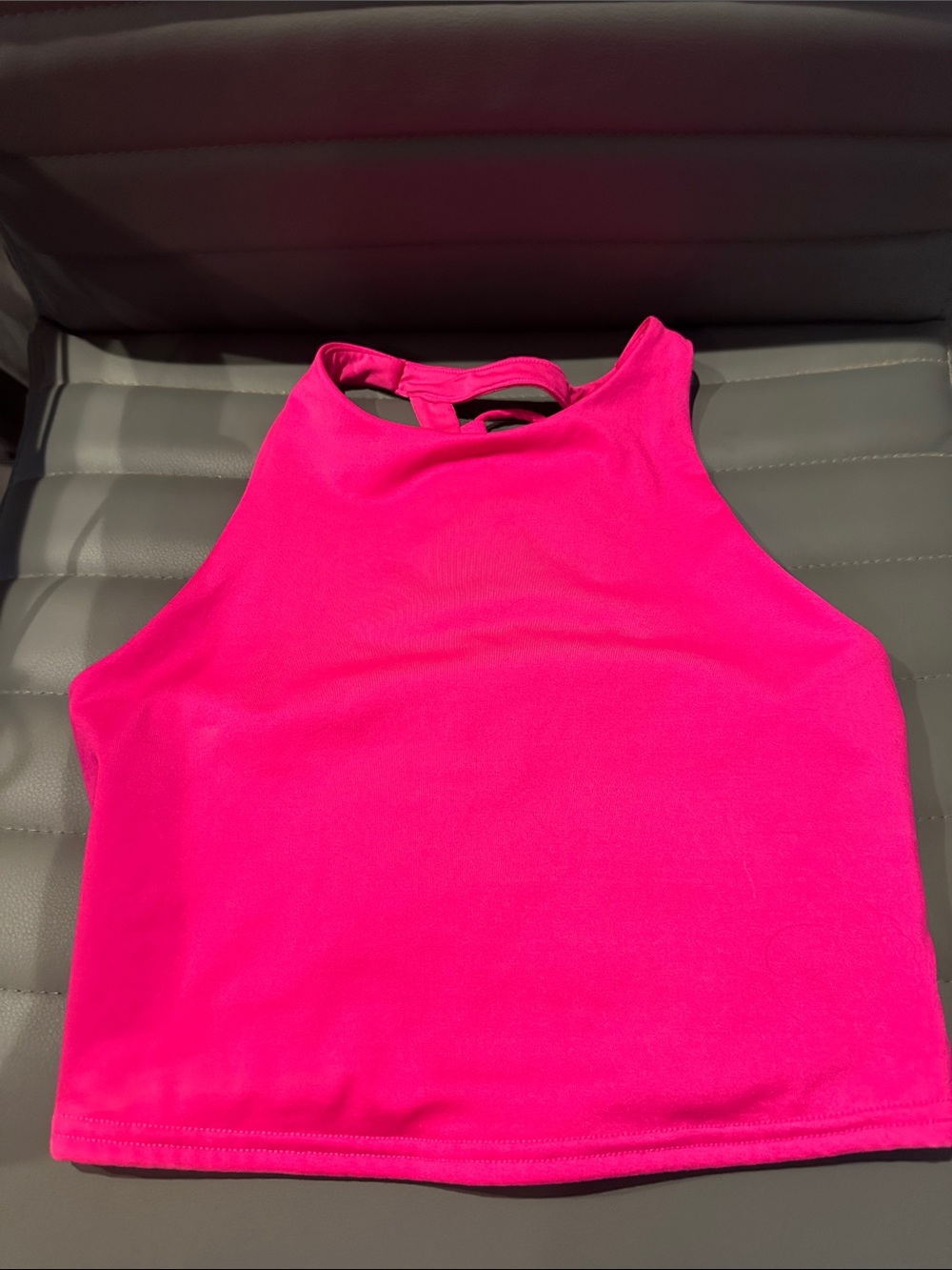 ALO Yoga Neon Pink High-Neck Crop Tank size S? ( check below for measurements)